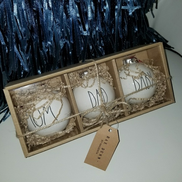 mom dad and baby ornament